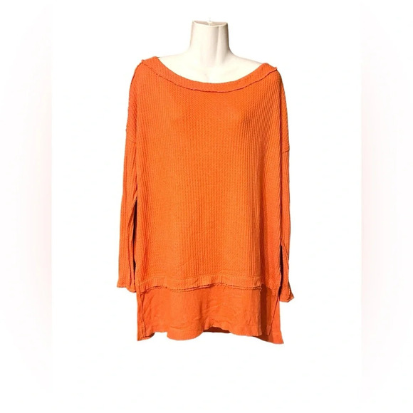 FREE PEOPLE We The Free North Shore Thermal Top Long Line Sz XS - Picture 2 of 10